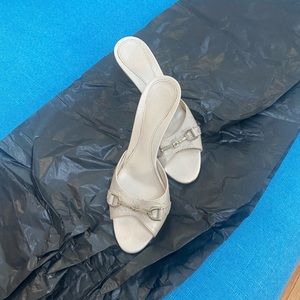 Gucci Logo Genuine Leather Sandals